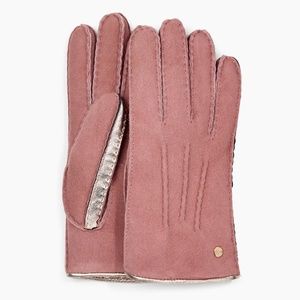 UGG Lantana Pink Sheepskin Mixed Glove NWT